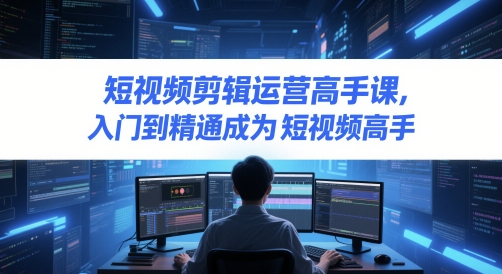 短视频剪辑运营高手课，入门到精通成为短视频高手-创浪聊项目