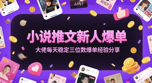 小说推文新人爆单大佬每天稳定三位数爆单经验分享-铁峰聊项目