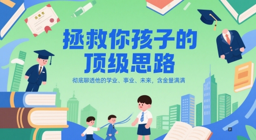 付费文章：拯救你孩子的顶级思路，彻底聊透他的学业、事业、未来，含金量满满-铁峰聊项目