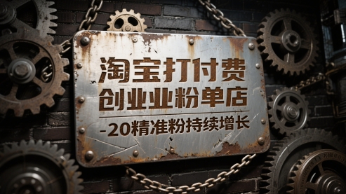 淘宝打付费创业粉单店每天稳定10-20精准粉持续增长【揭秘】-铁峰聊项目