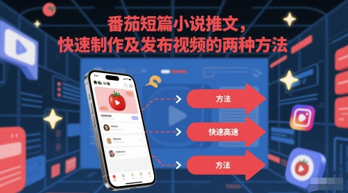 番茄短篇小说推文，快速制作及发布视频的两种方法-铁峰聊项目