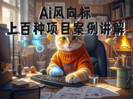 Ai风向标-附100种项目案例玩法-0基础小白到大神ai视频商业应用教学-铁峰聊项目