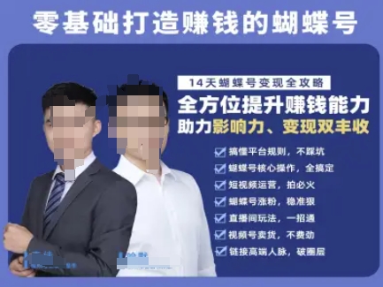 蝴蝶号专栏-视频号运营教程，零基础打造挣钱的蝴蝶号，14天蝴蝶号变现全攻略-创浪聊项目