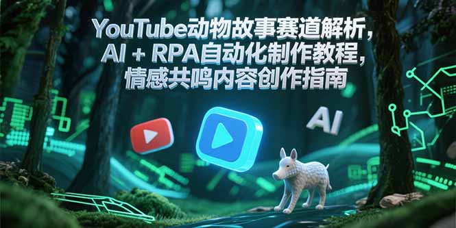 YouTube动物故事赛道解析，AI+RPA自动化制作教程，情感共鸣内容创作指南-创浪聊项目