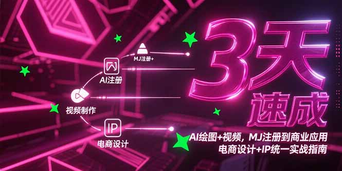 3天速成AI绘图+视频，MJ注册到商业应用，电商设计+IP统一实战指南-创浪聊项目