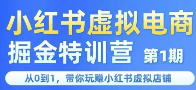 小红书虚拟电商掘金特训营第1期，从0到1，带你玩转小红书虚拟店铺-创浪聊项目