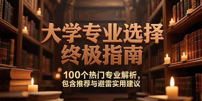 付费文：大学专业选择终极指南,100个热门专业解析,包含推荐与避雷实用建议-创浪聊项目