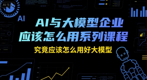 AI与大模型企业应该怎么用系列课程，究竟应该怎么用好大模型-创浪聊项目