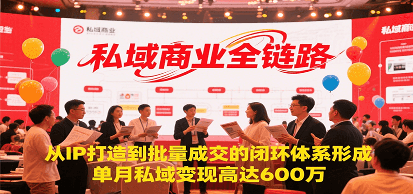私域商业全链路，从IP打造到批量成交的闭环体系形成，单月私域变现600万-创浪聊项目