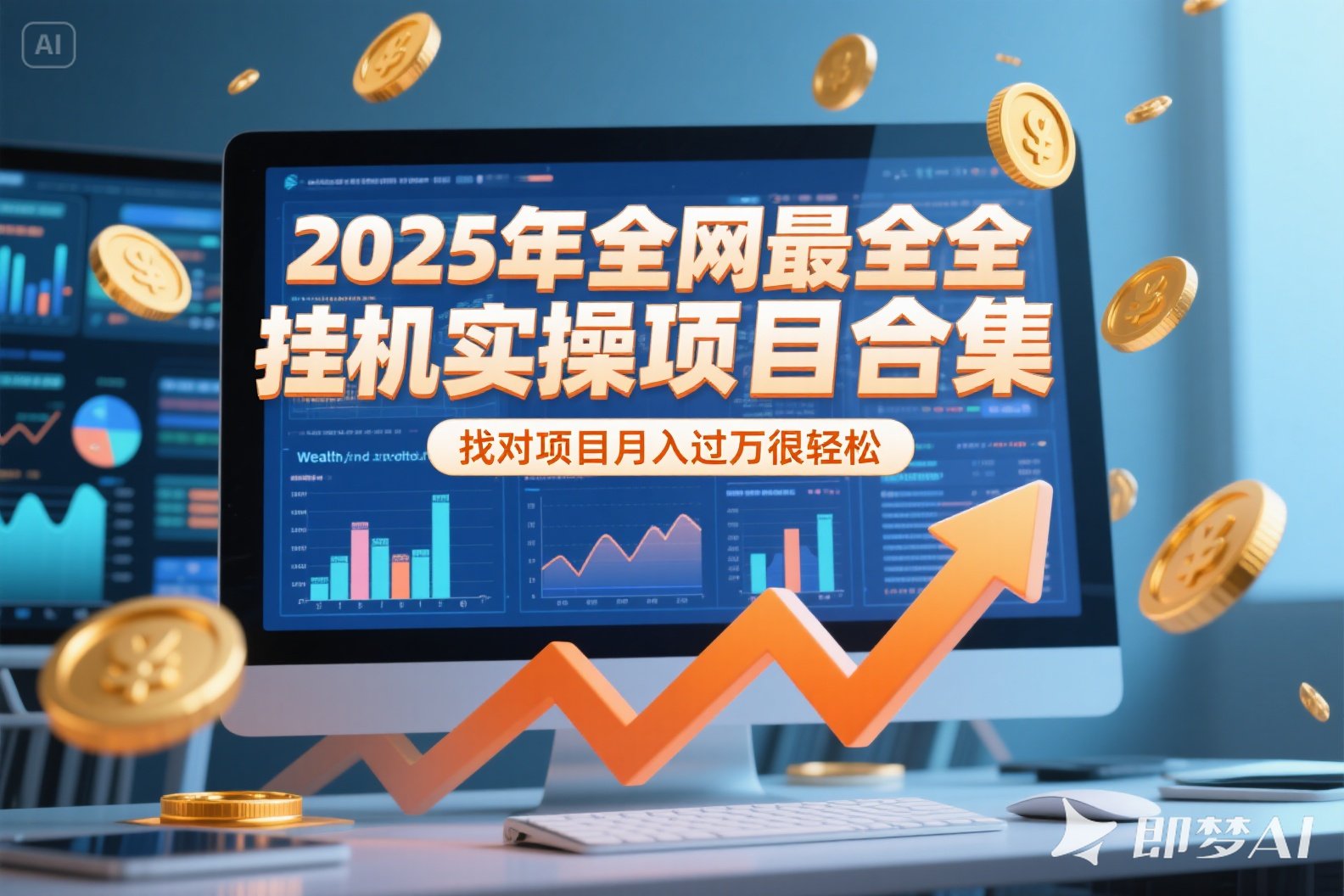 2025年挂机实操项目实操演练，挂机类型，AI直播类型，轻资产创业类型…-创浪聊项目