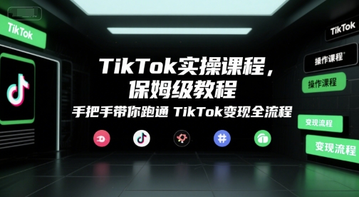 TikTok实操课程，保姆级教程，手把手带你跑通TikTok变现全流程-创浪聊项目