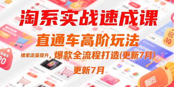 淘系实战速成课，直通车高阶玩法，搜索流量提升，爆款全流程打造(更新7月-创浪聊项目