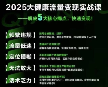 大健康流量全域新增长8.0，三月底线下课视频，大健康万亿蓝海，从类目突围到模式迭代-创浪聊项目