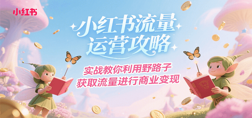小红书流量运营攻略，实战教你利用野路子获取流量进行商业变现-创浪聊项目